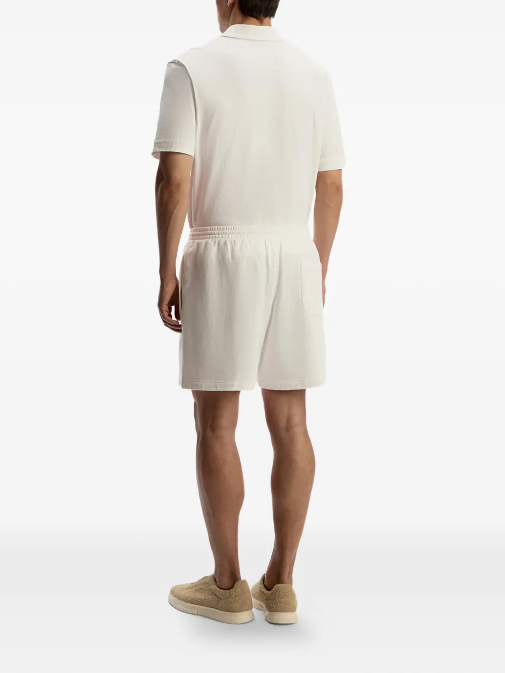 12 STOREEZ Terry trainingsshorts met textuur Wit