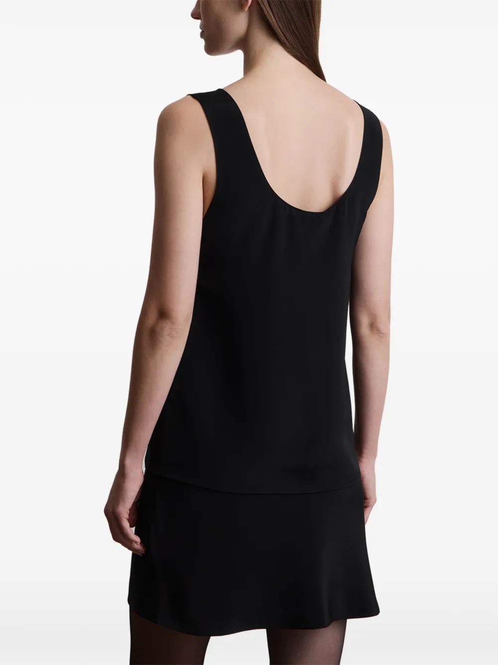 12 STOREEZ Zijden top Zwart