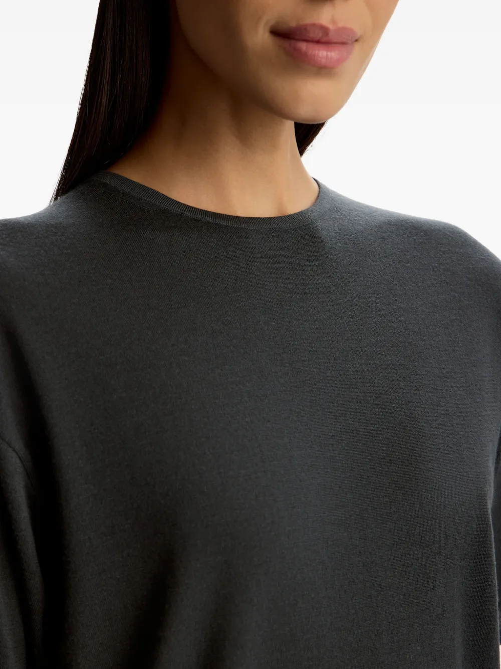 12 Storeez Merino Wool T-shirt In Gray