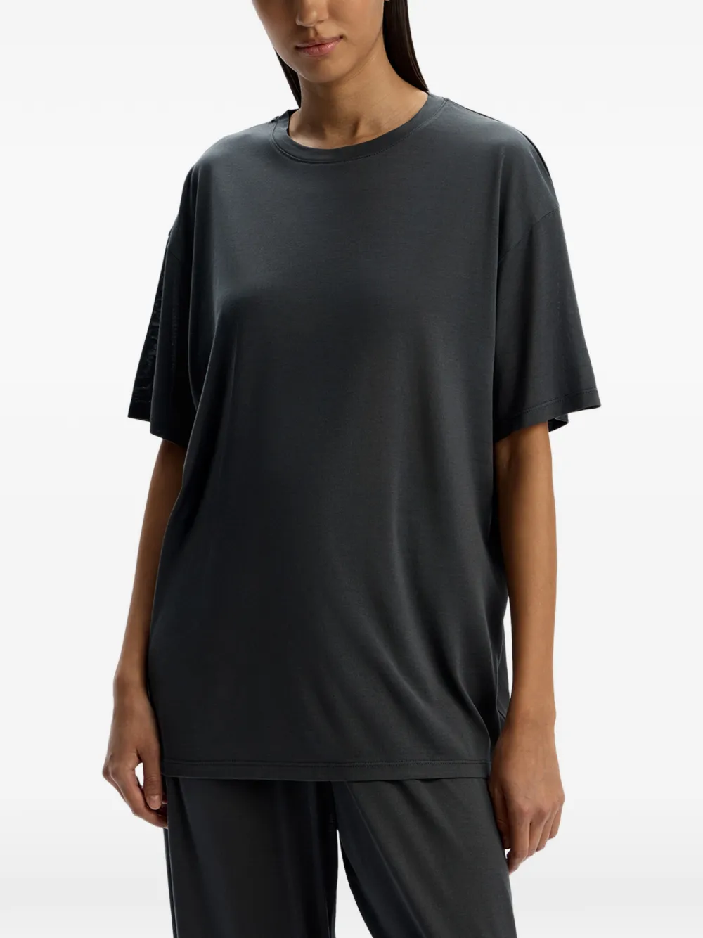 12 STOREEZ Zijden T-shirt Grijs