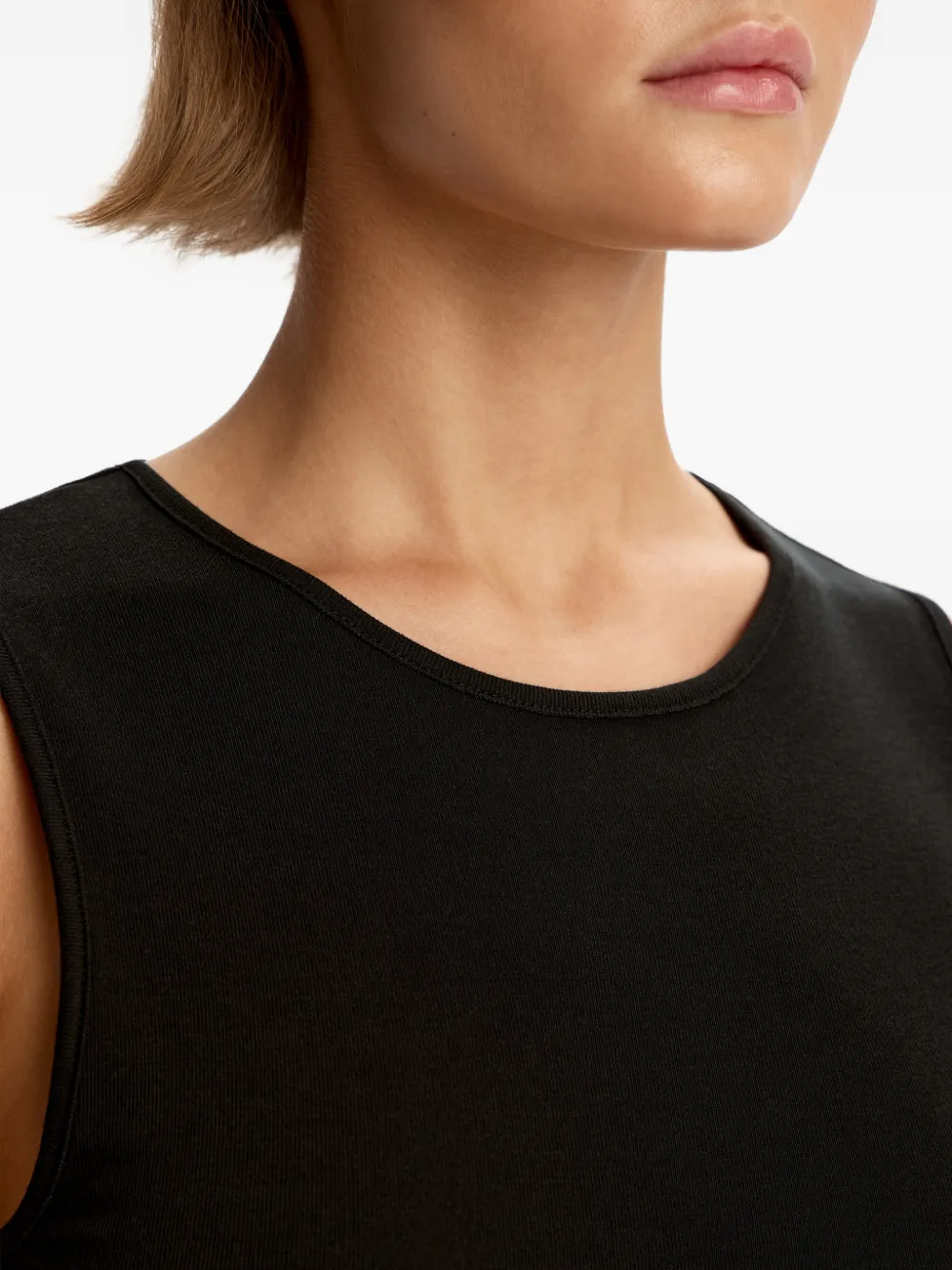 12 Storeez Crew-neck Tank Top In Brown