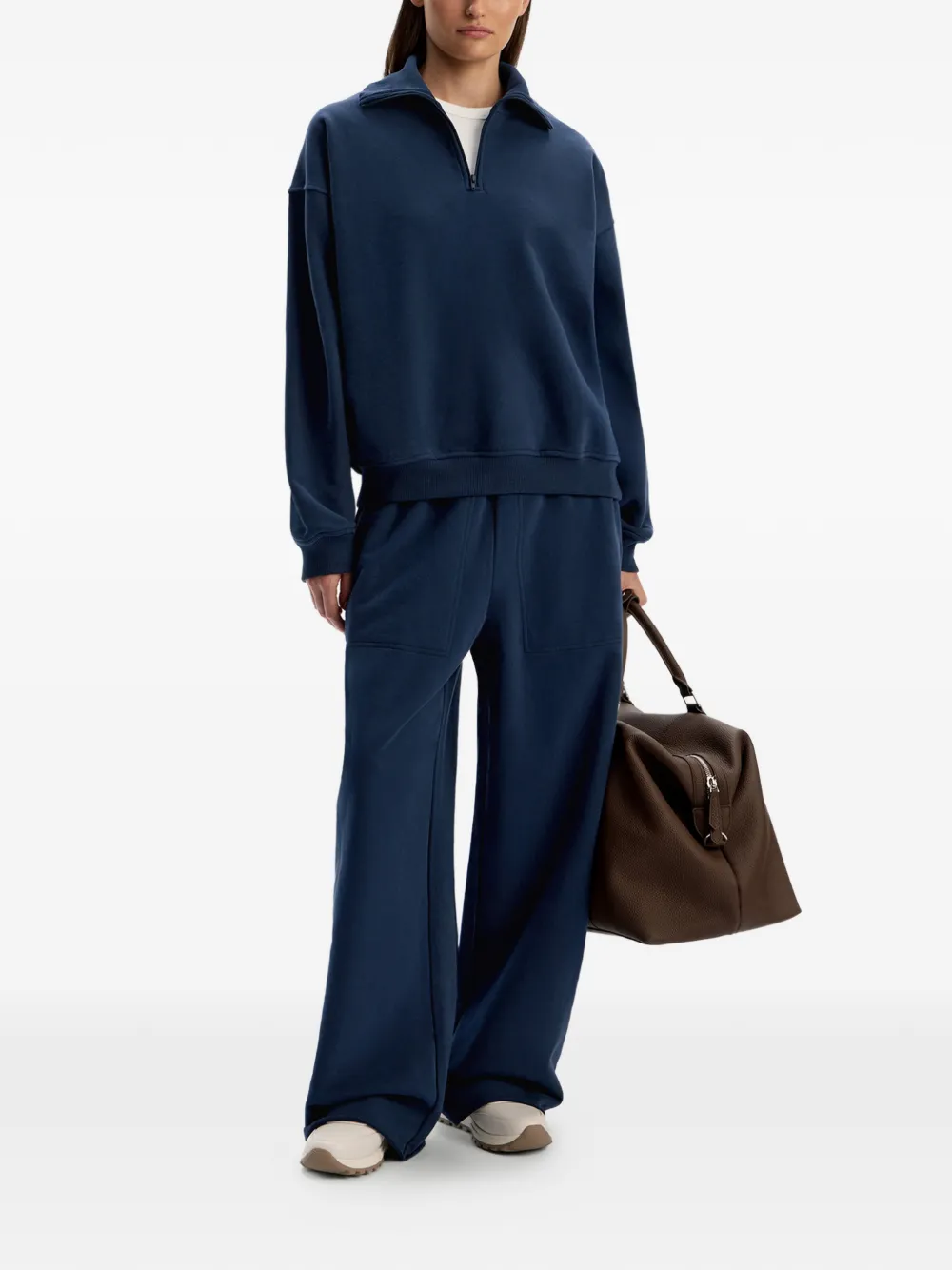 12 STOREEZ Sweater met halve rits Blauw
