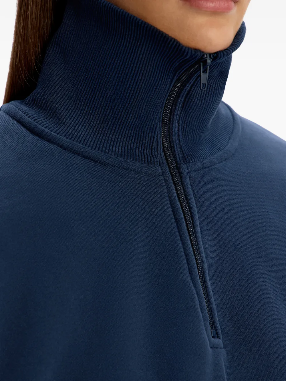 12 STOREEZ Sweater met halve rits Blauw