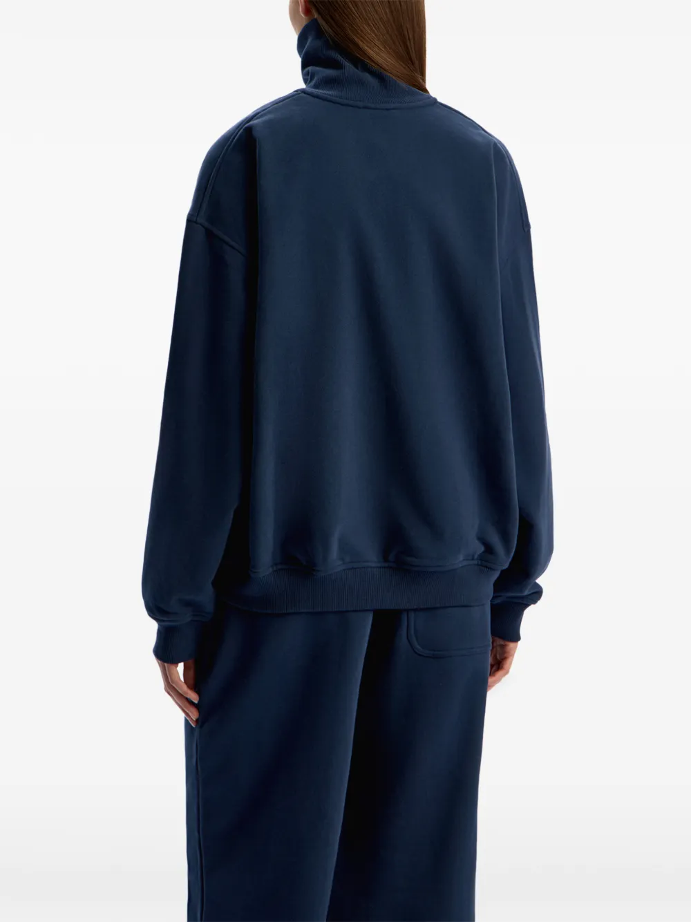 12 STOREEZ Sweater met halve rits Blauw