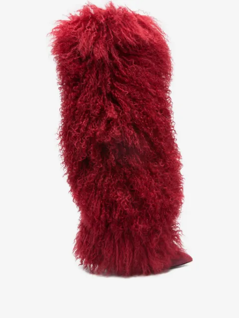 Paris Texas fur knee-high boots