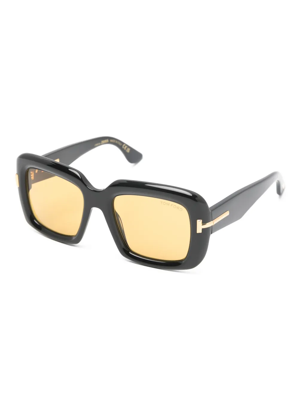 TOM FORD Eyewear Zonnebril met vierkant montuur Zwart