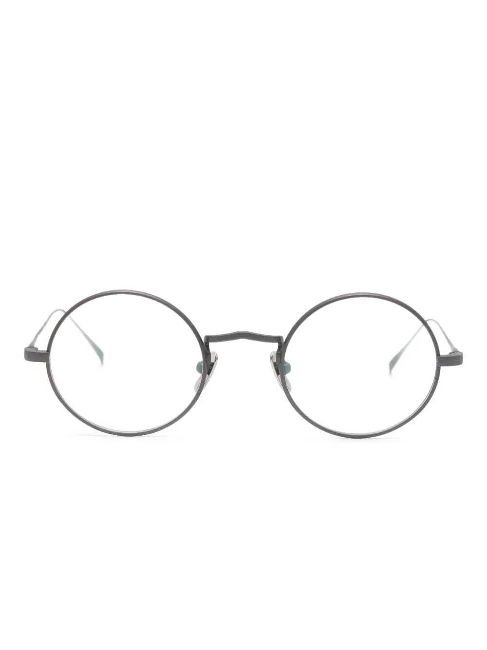 Lunor 圆形镜框眼镜 In Black