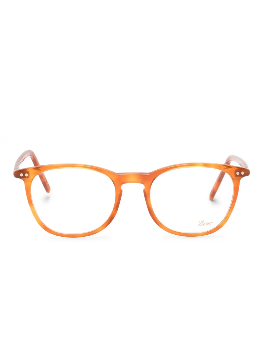 Lunor 圆形镜框眼镜 In Orange