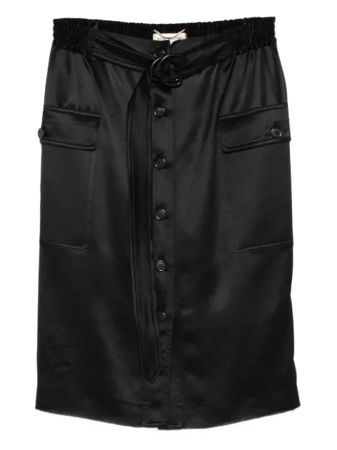 Saint Laurent buttoned belted mini skirt