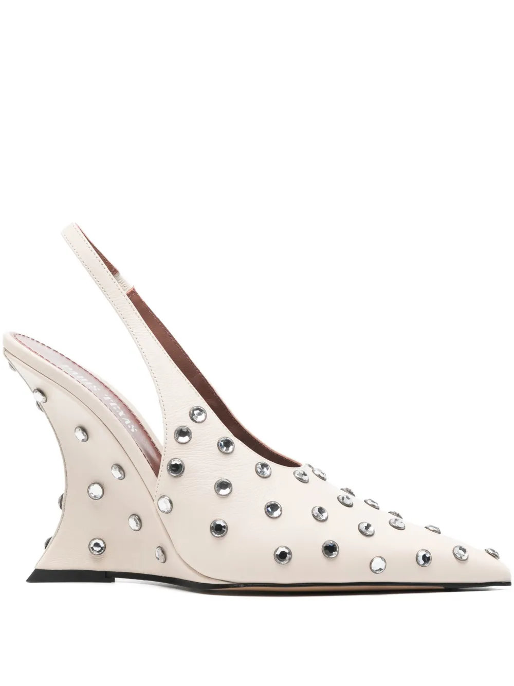 Paris Texas Nina crystal slingback Beige