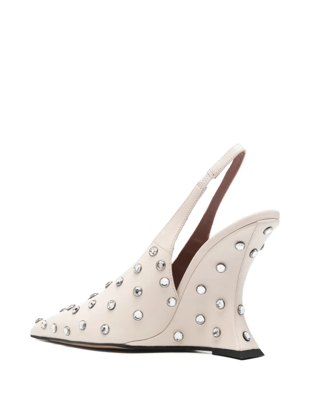 Paris Texas Nina crystal slingback Beige