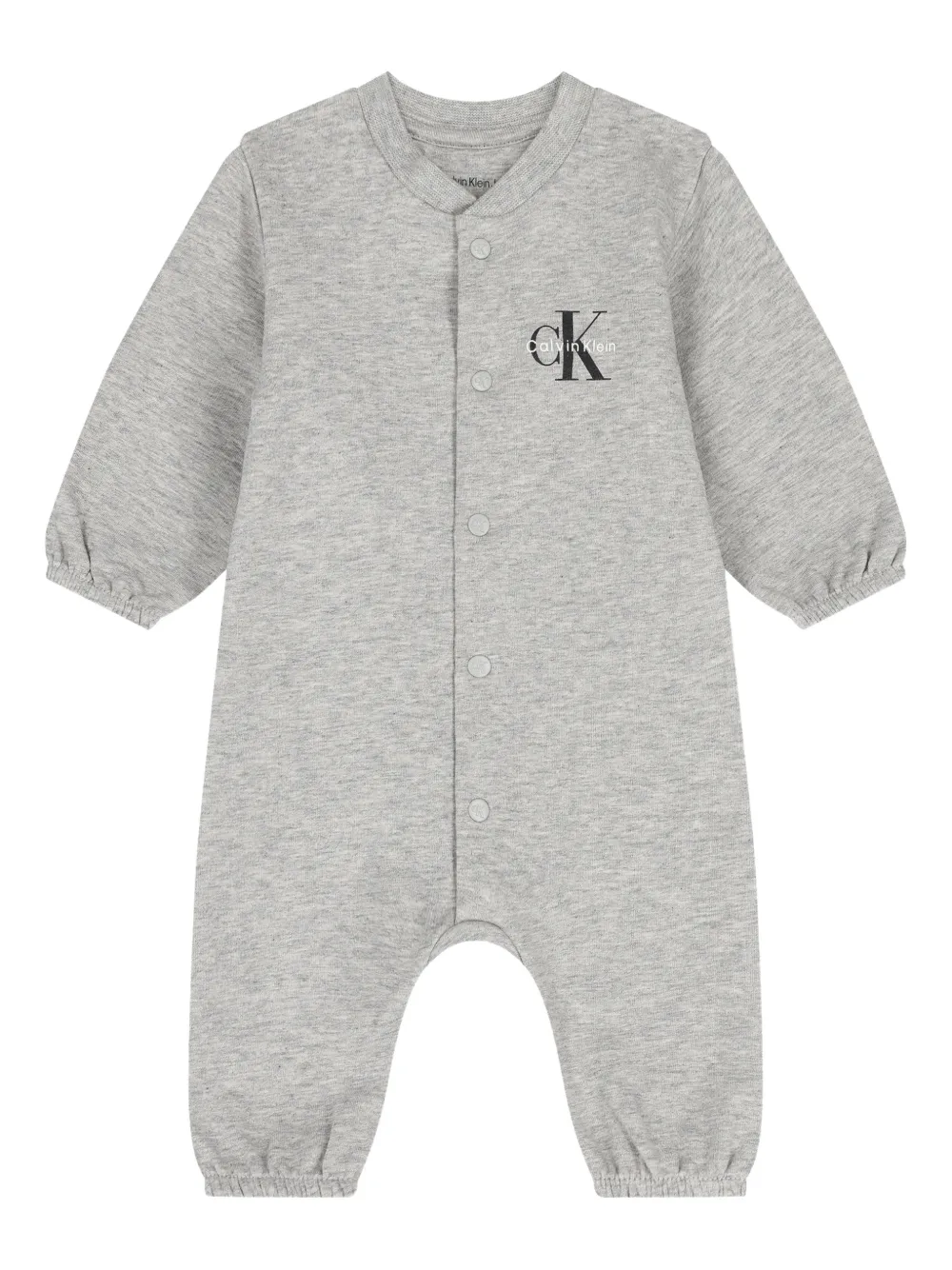 Calvin Klein Logo-detail Romper In Gray