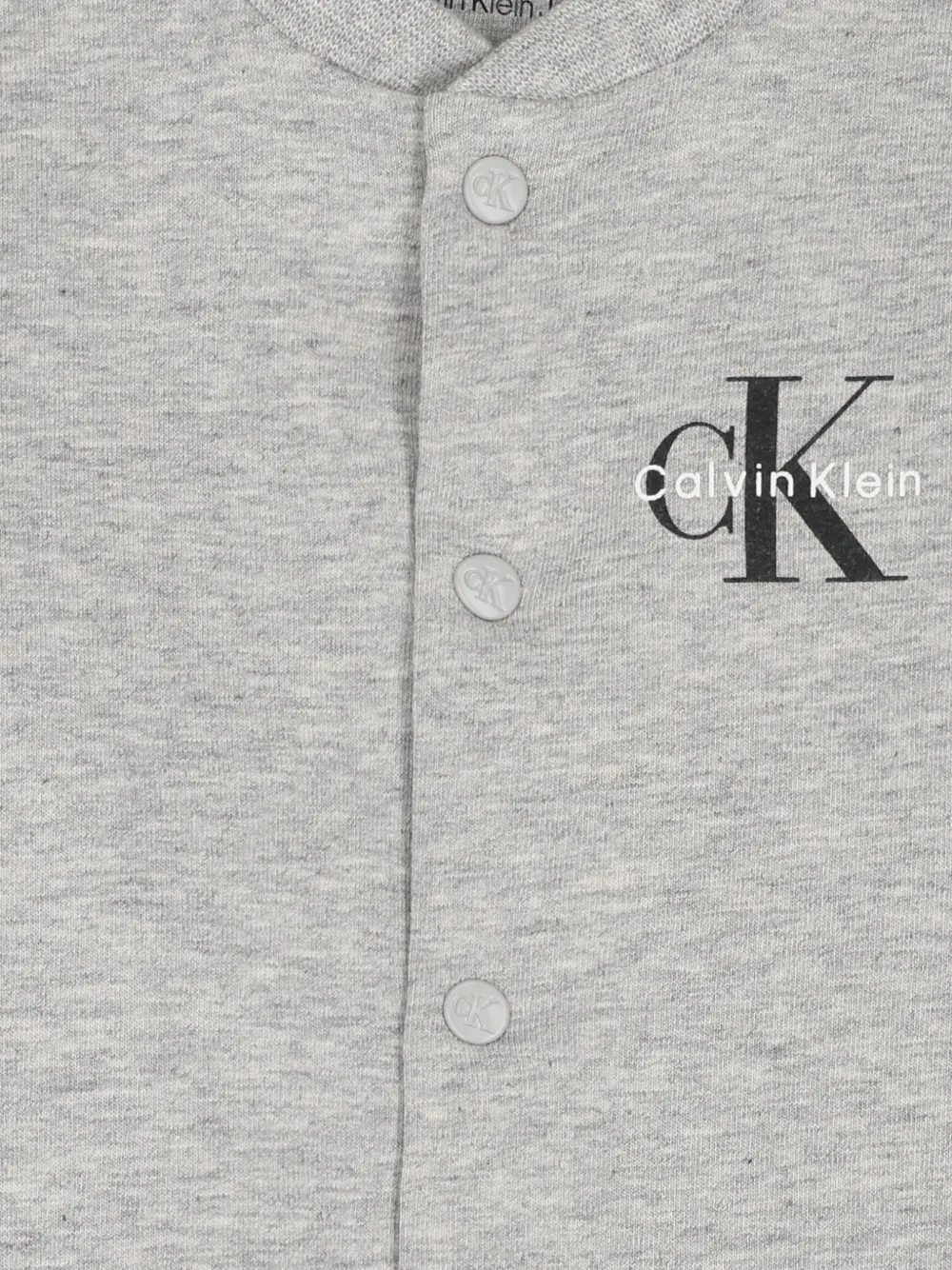 Calvin Klein Logo-detail Romper In Gray