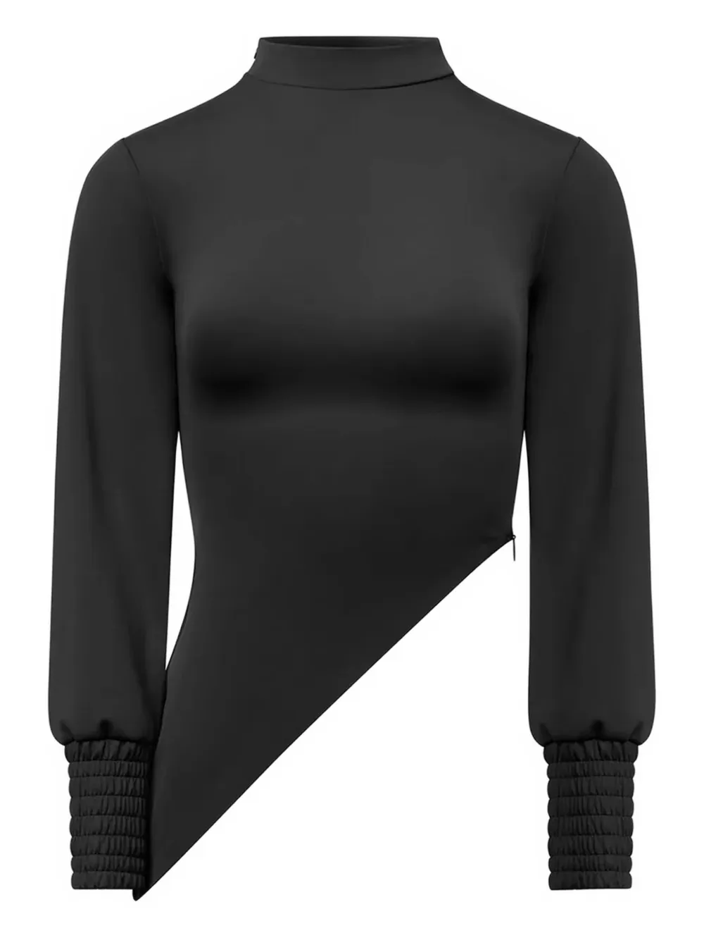 Manière De Voir mock-neck asymmetric top - Nero