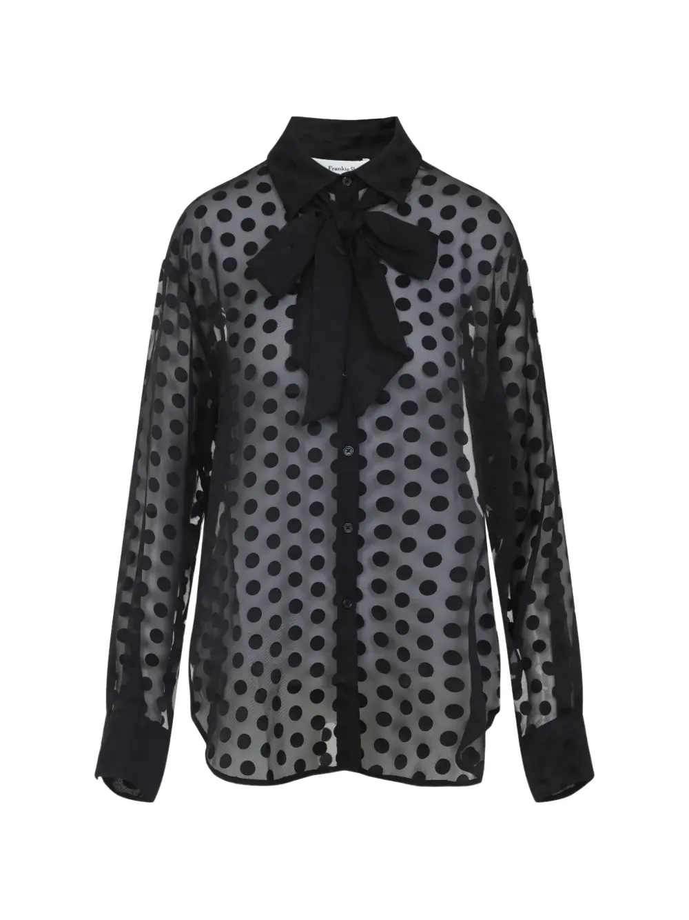 The Frankie Shop polka dot collared shirt - Nero