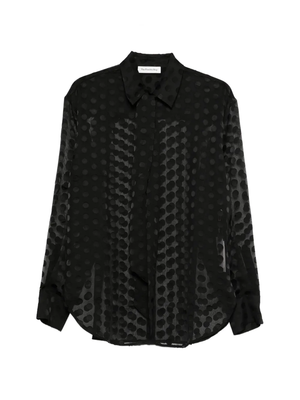 The Frankie Shop polka dot collared shirt - Nero