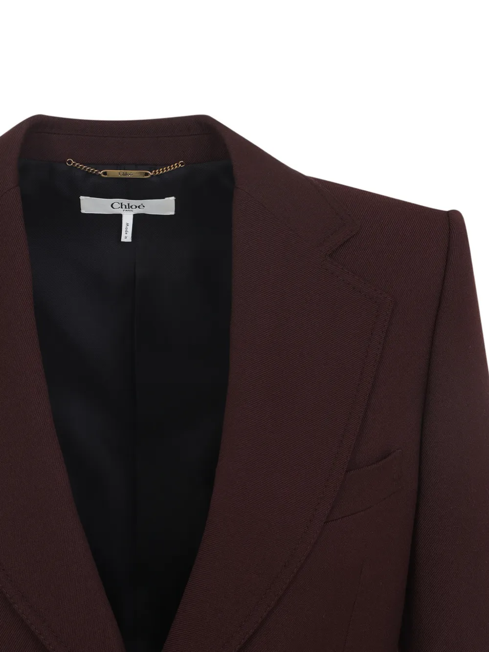 Chloé Suits Sigle Breasted Blazer Jackets Bordeaux In Multi