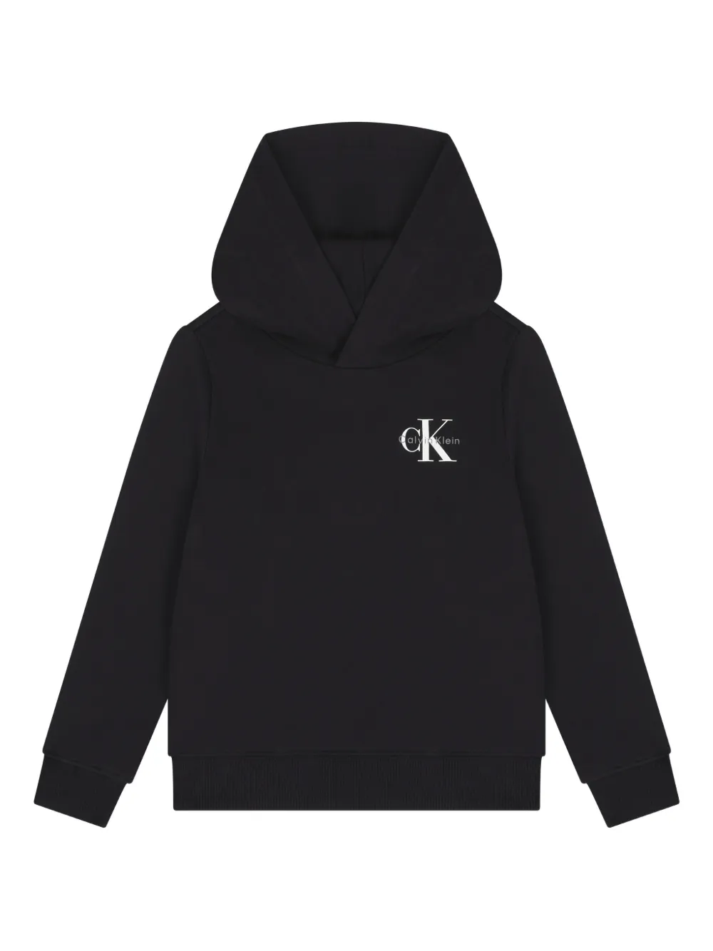 Calvin Klein Kids logo hooded hoodie - Nero