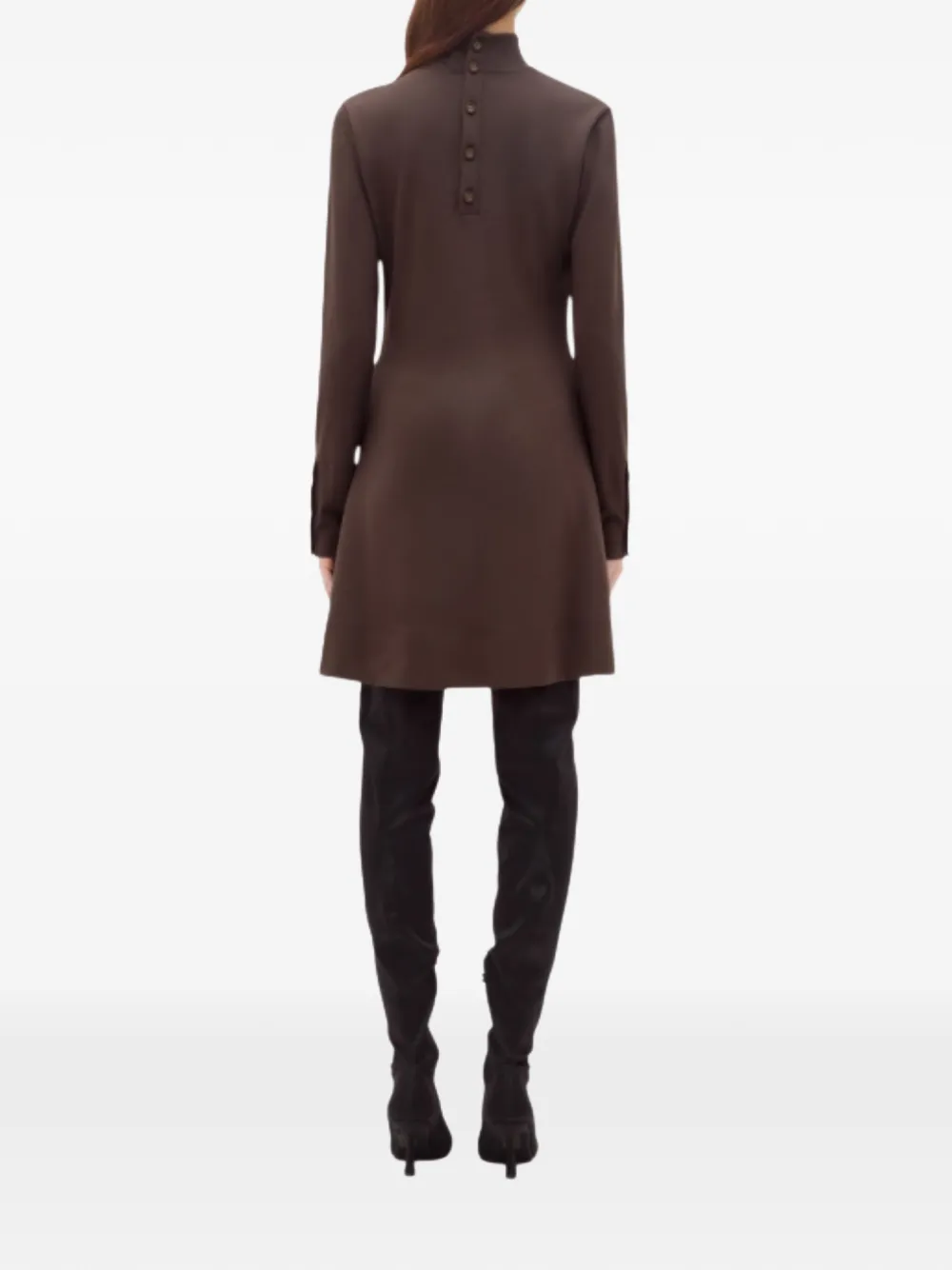 Blugirl Button-out jersey jurk Bruin
