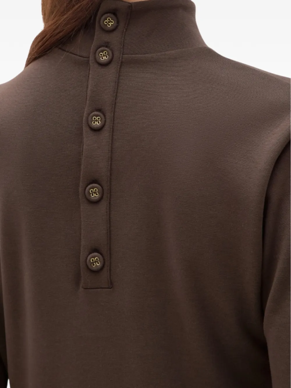 Blugirl Button-out jersey jurk Bruin