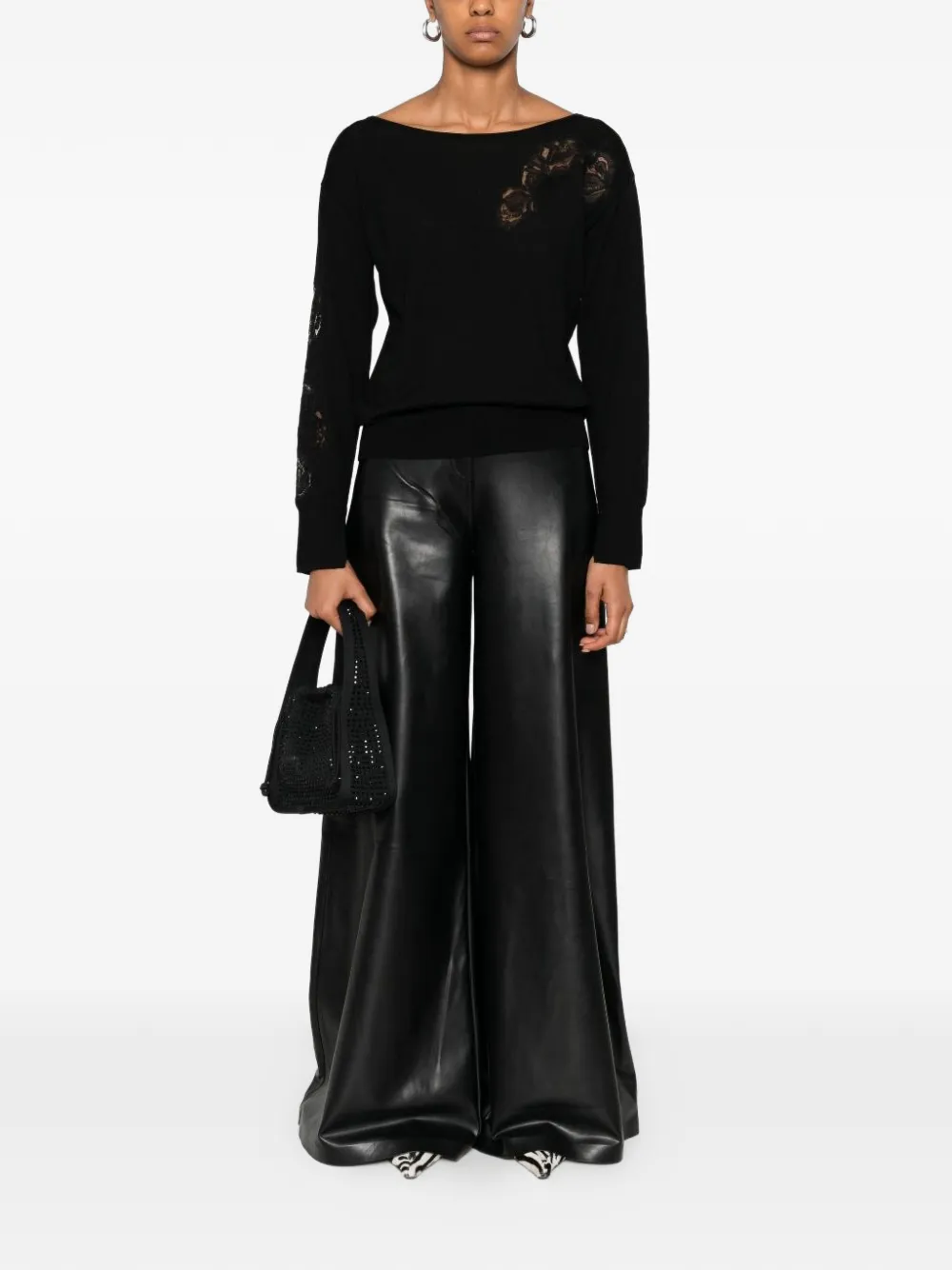 Blugirl Lace-appliqué Sweater In Multi