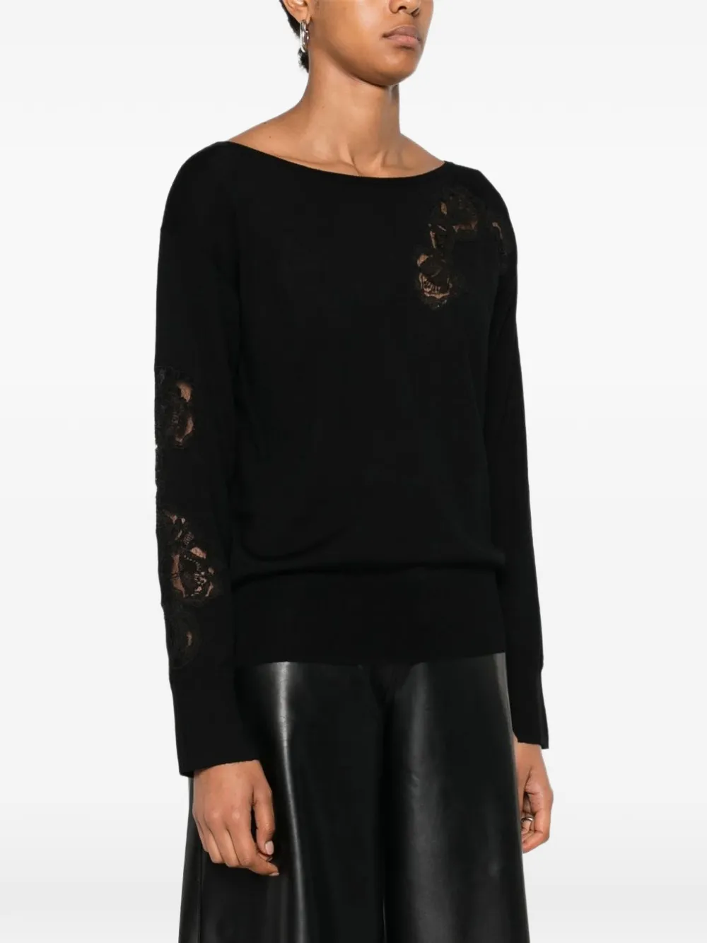 Blugirl Lace-appliqué Sweater In Multi