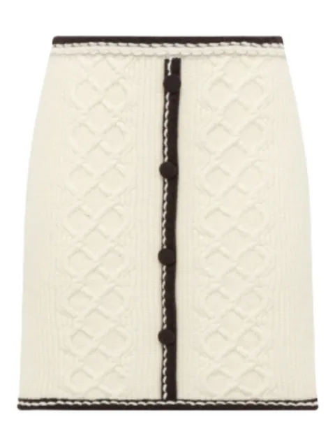 Blugirl cable-knit button mini skirt