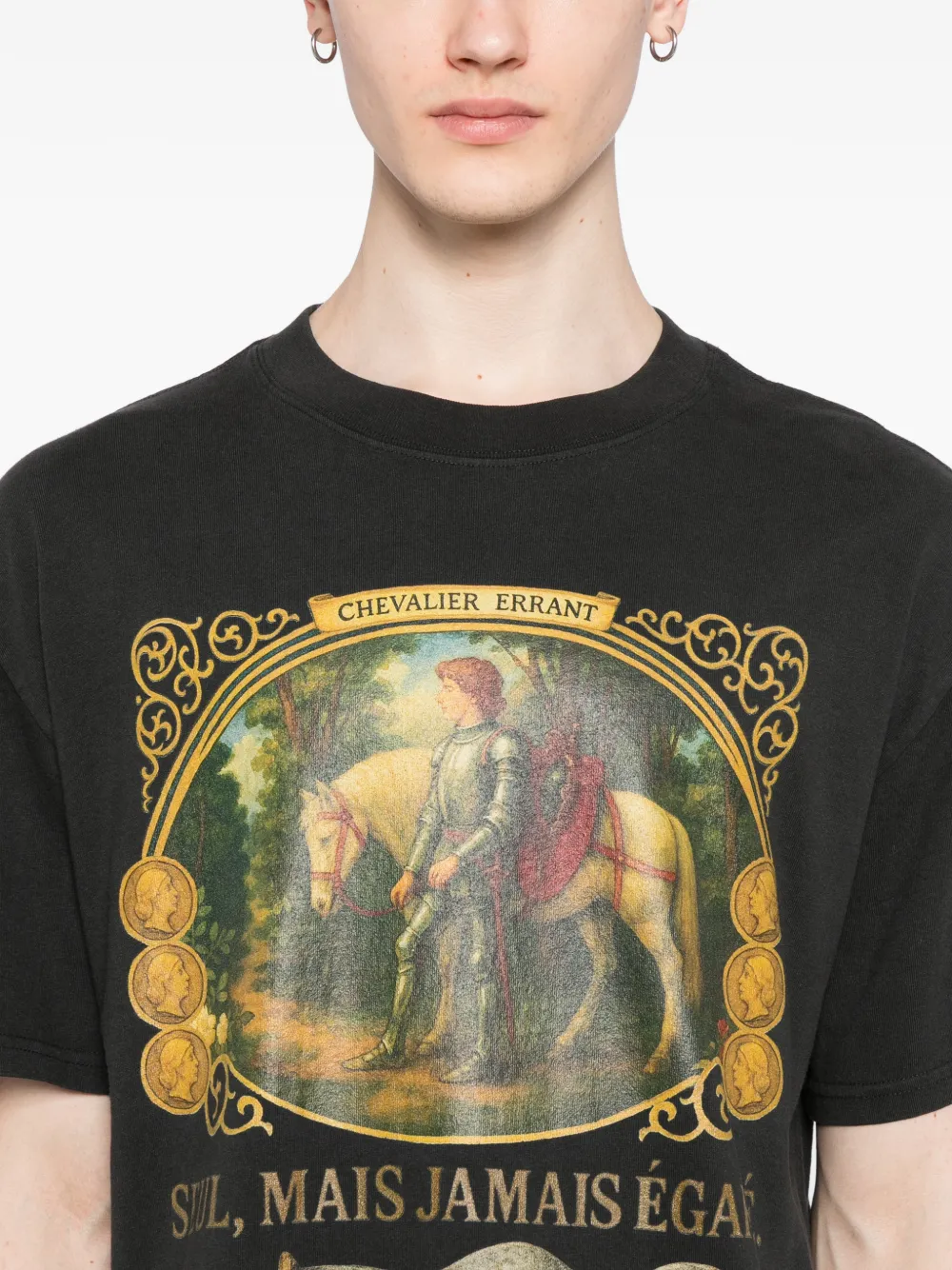 Melt T-shirt met print Zwart