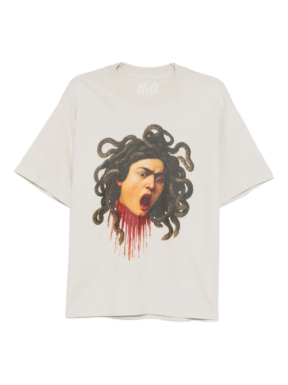 Melt Cotton Printed T-shirt In Neutral