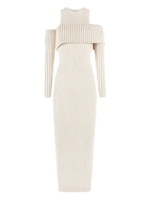 Manière De Voir knitted overlay midi dress