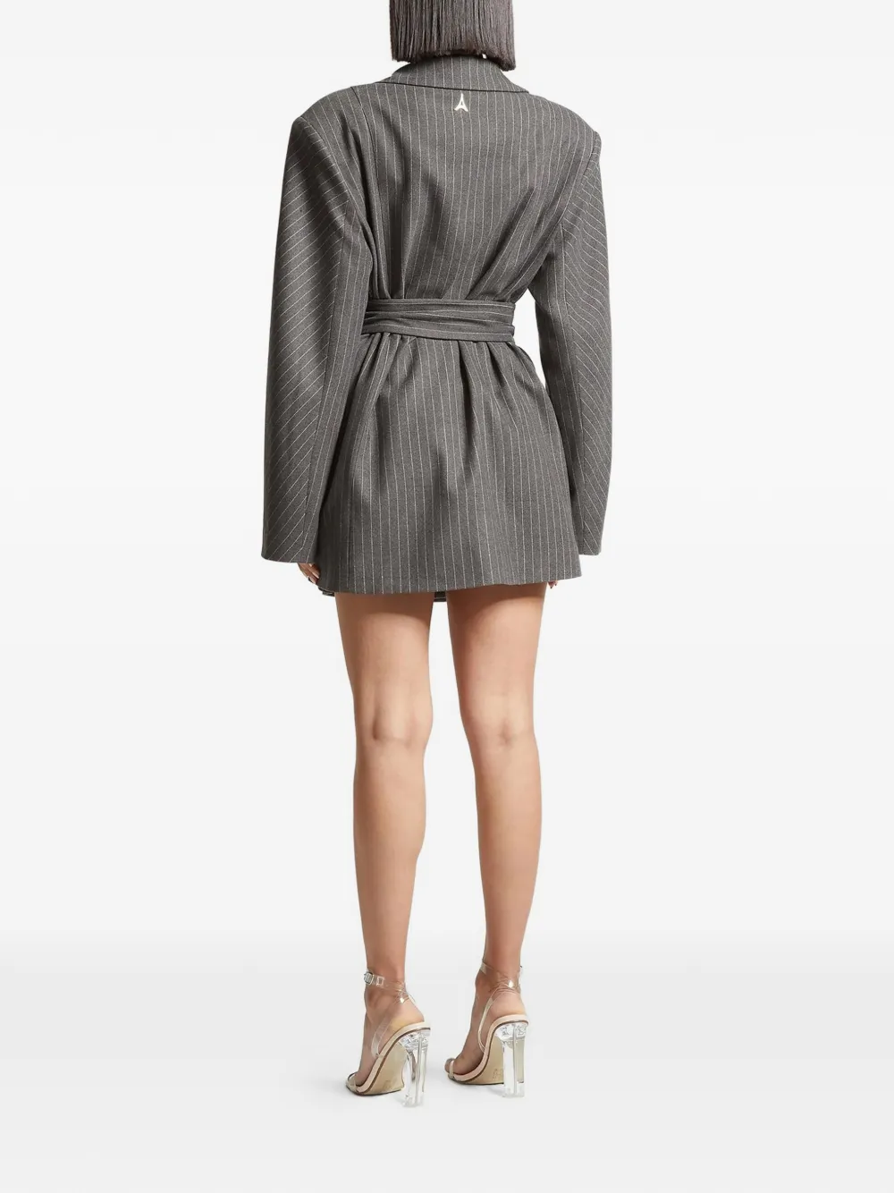 Manière De Voir Oversized blazerjurk met krijtstreep Grijs