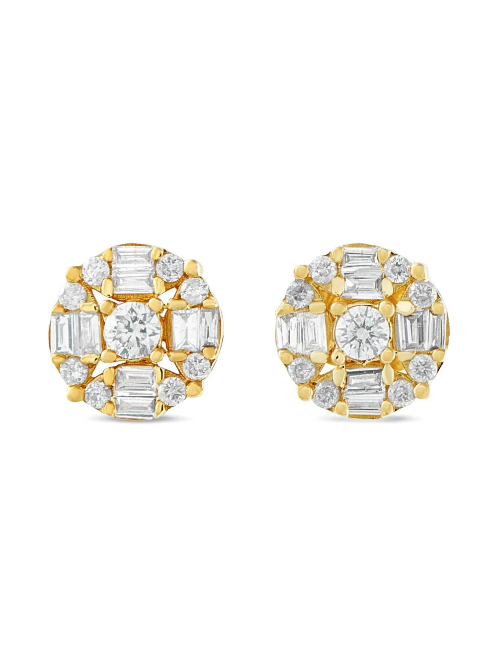 LB Exclusive 14K yellow gold diamond cluster earring - Oro
