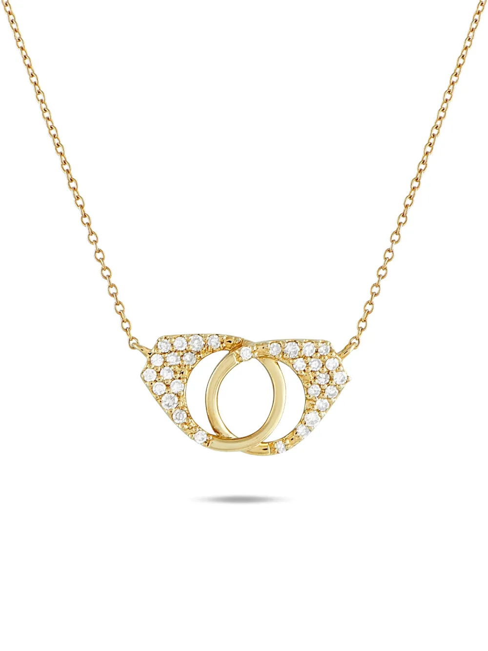 LB Exclusive 14K yellow gold diamond handcuffs necklace - Oro