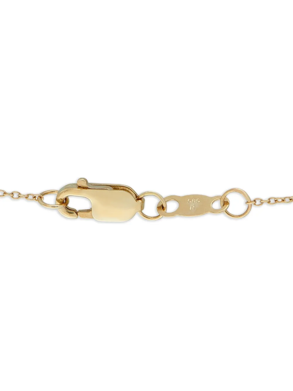 14k Yellow Gold Diamond Handcuffs Necklace