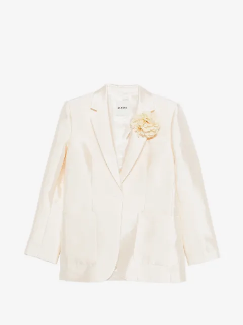 SANDRO Blazer mit Blumenapplikation