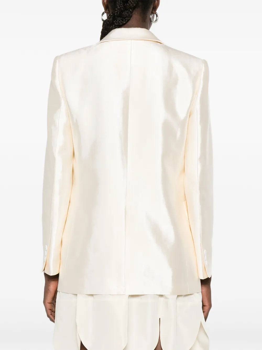 SANDRO Blazer met bloem-applicatie en zak aan de voorkant Beige