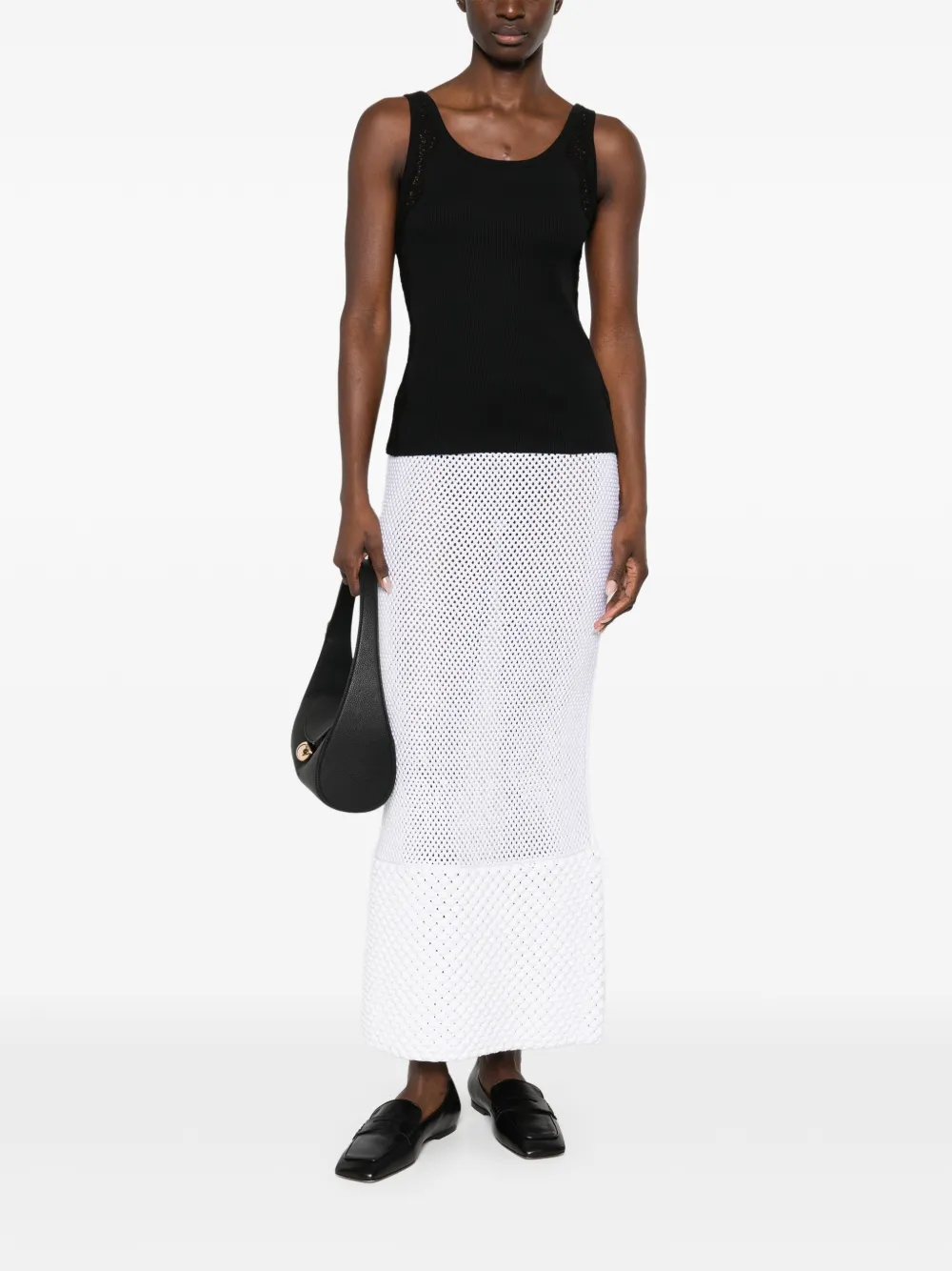  Sandro Lace-trim Tank Top - Black 