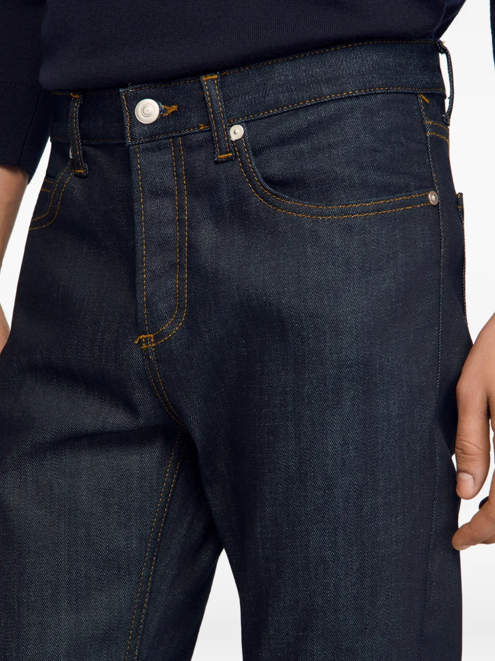 SANDRO Gerafelde skinny jeans Blauw