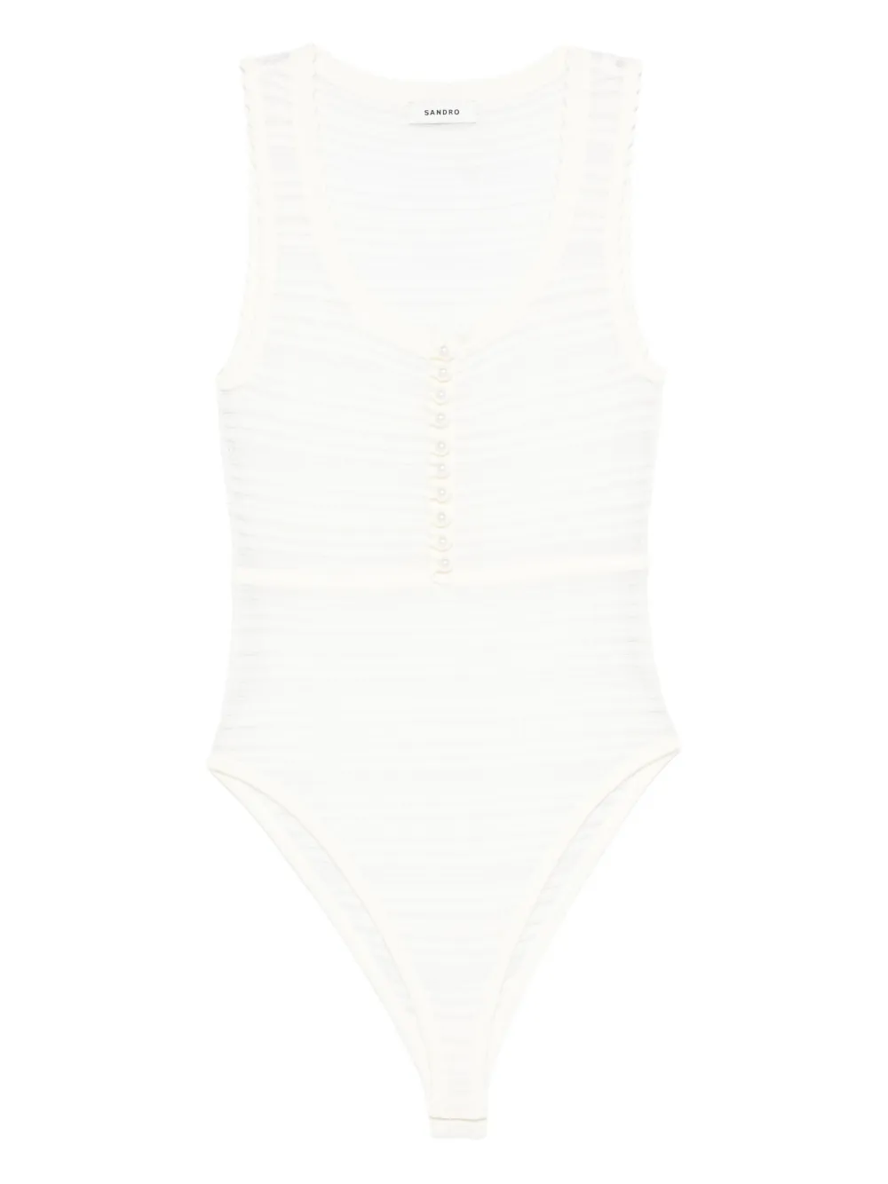 SANDRO Body con bottoni - Bianco