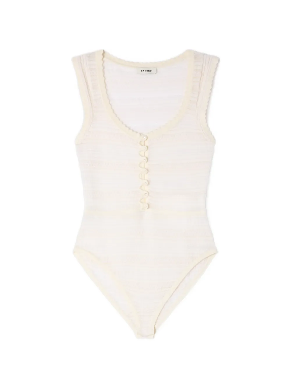 SANDRO Body con bottoni - Bianco