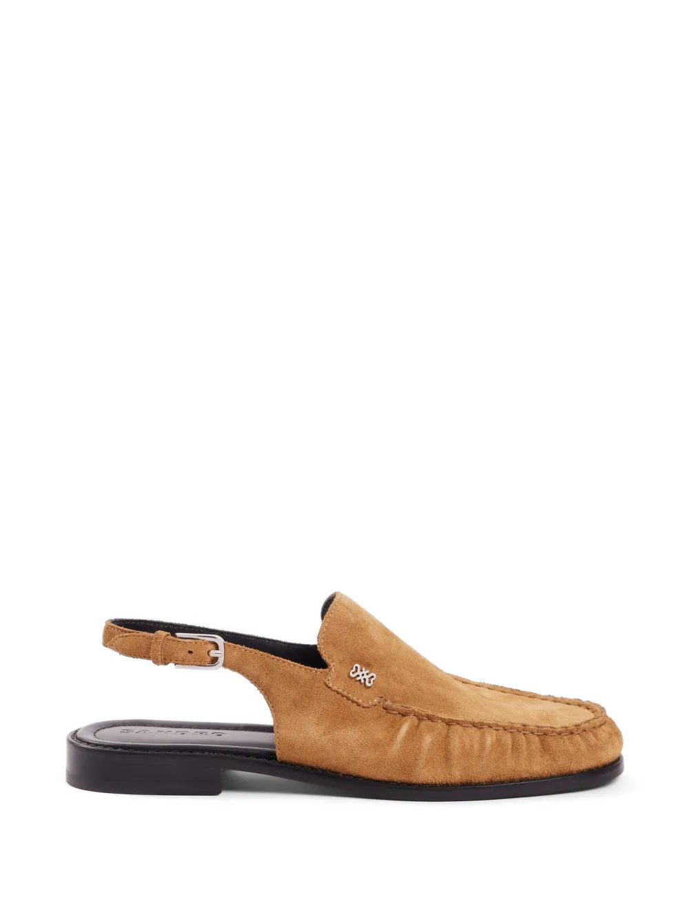 SANDRO Mocassini in pelle scamosciata con fibbia - Toni neutri