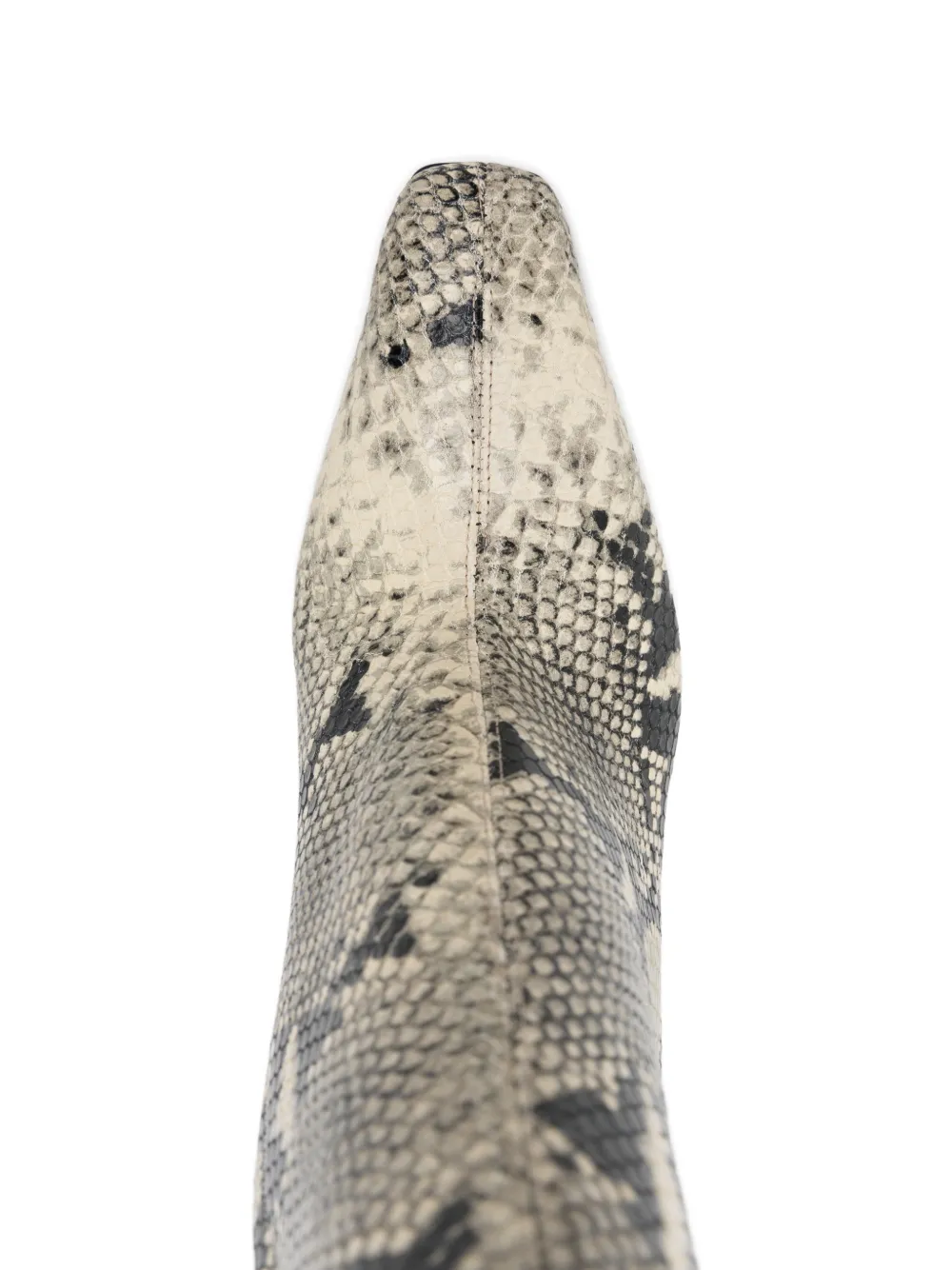 Paris Texas Belle snakeskin pointed ankle boots Beige