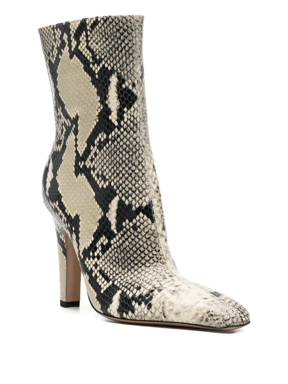 Paris Texas Belle snakeskin pointed ankle boots Beige
