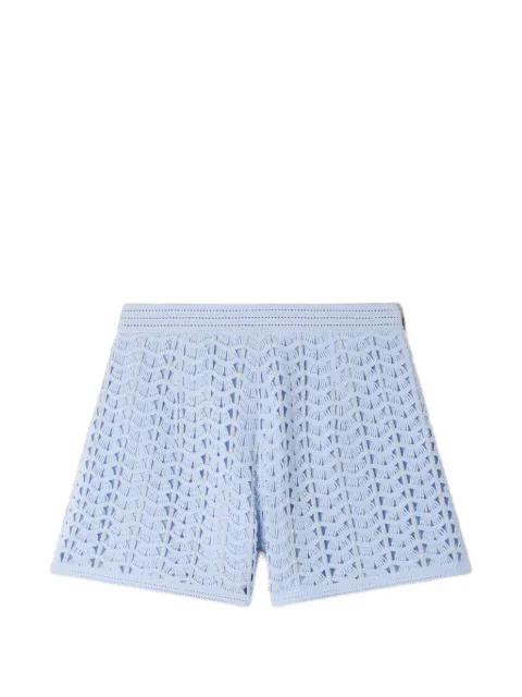 SANDRO high-waisted beaded crochet shorts