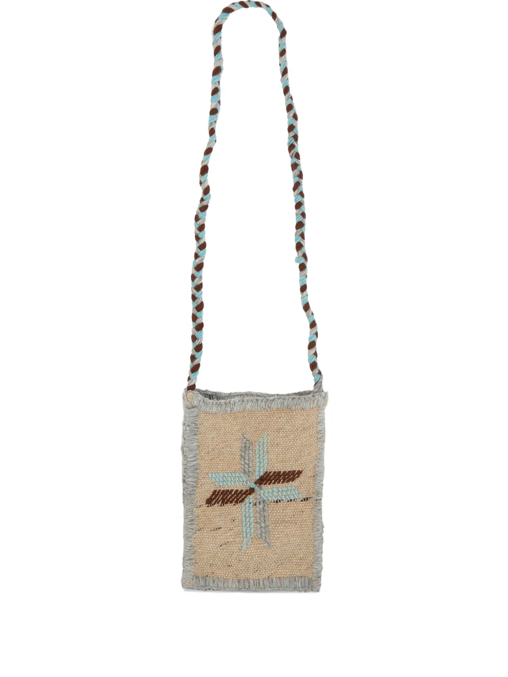 Chamula embroidered messenger bag | Nude | Image 1