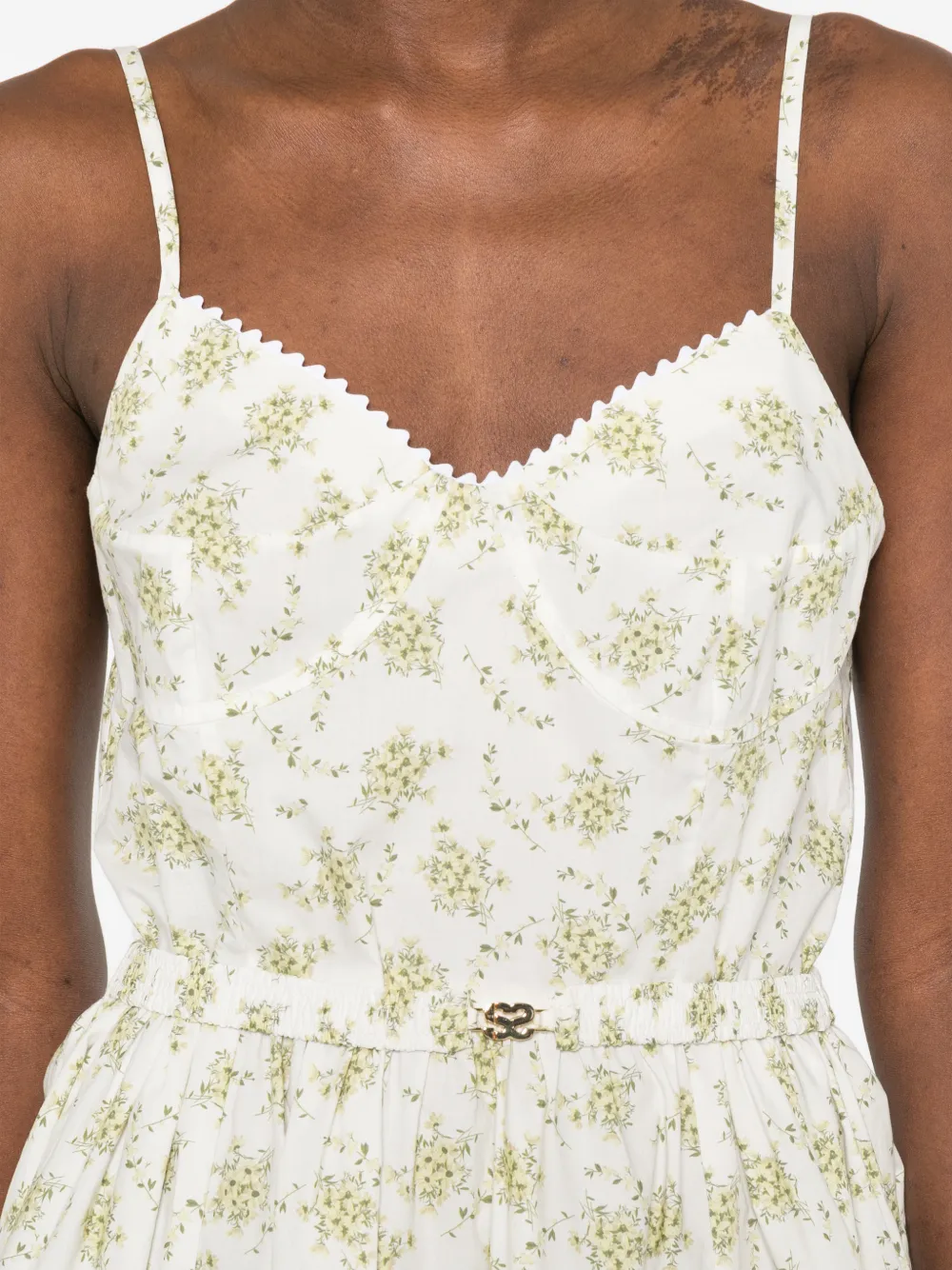 SANDRO Jurk met bloemenprint Beige