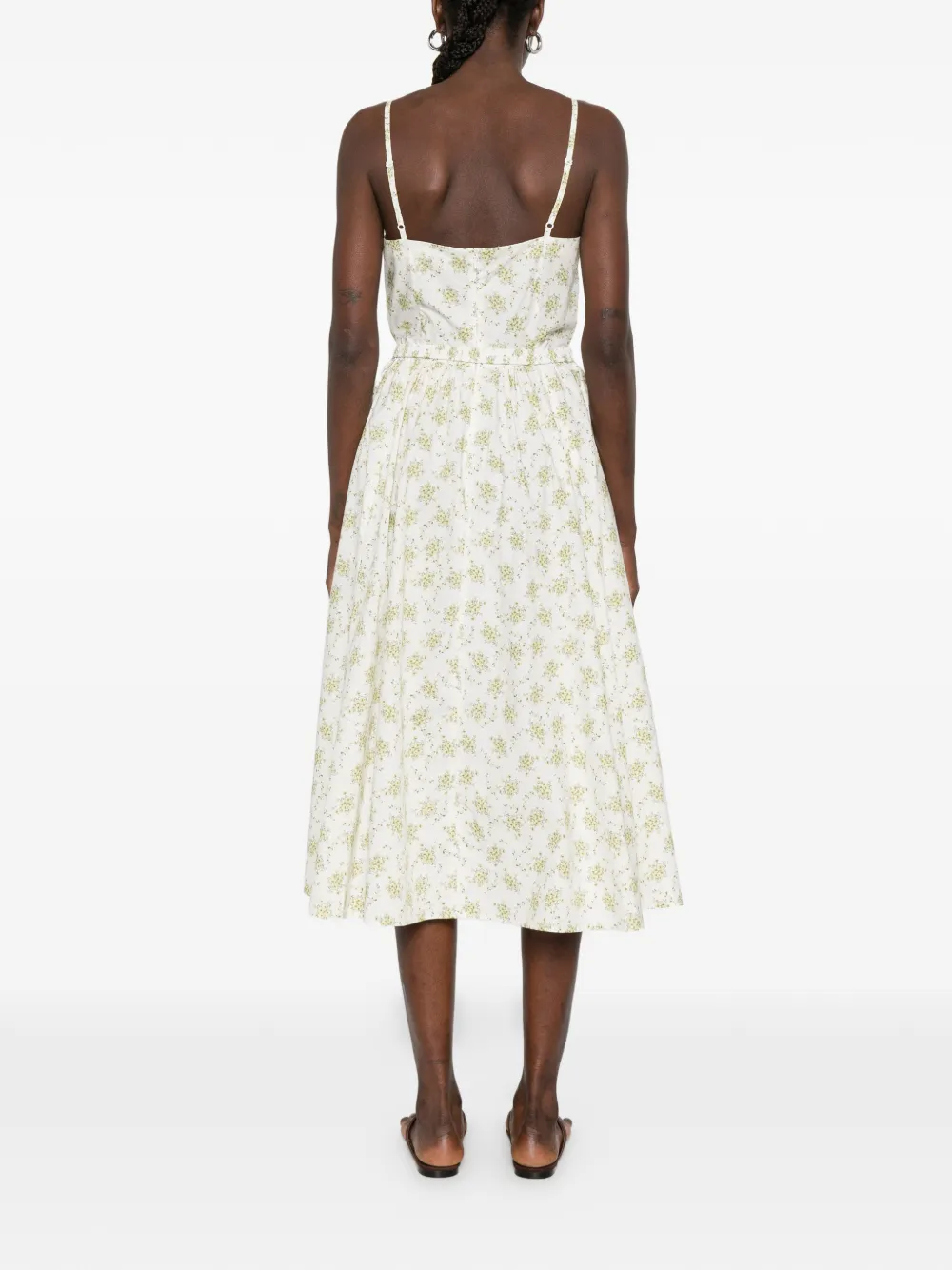 SANDRO Jurk met bloemenprint Beige