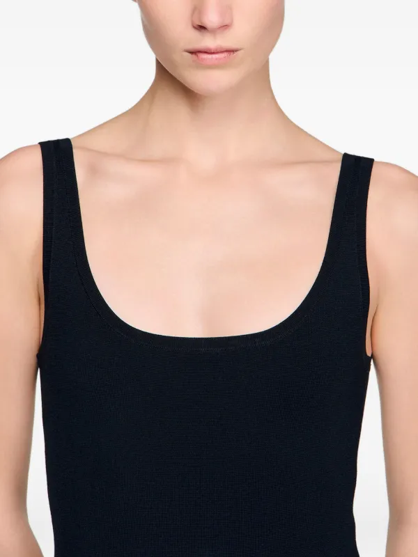 sandro long knitted tank dress Sandro Sleeveless knit midi dress