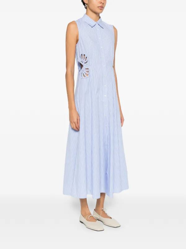 sandro striped midi dress Sandro Striped cotton midi dress
