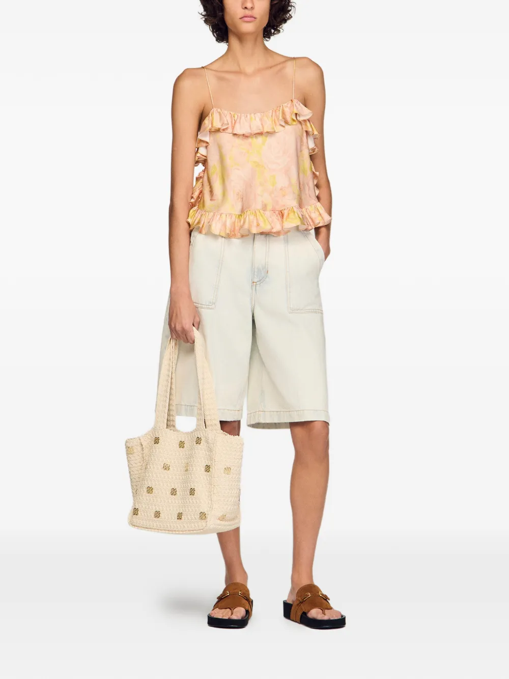  Sandro Appliqué Mini Bag - Neutrals 